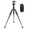 Camera Tripod Lightweight Portable Tripod with Phone Clip 360 Degree Ball Head Height Adjustable for Travel Outdoor Aluminum Alloy view 2