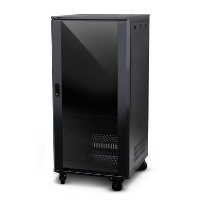 SR-FS-SYSTEM-DC-21U FS Series Rack System with DC Fans, 24" Depth, 21U, Steel, Black