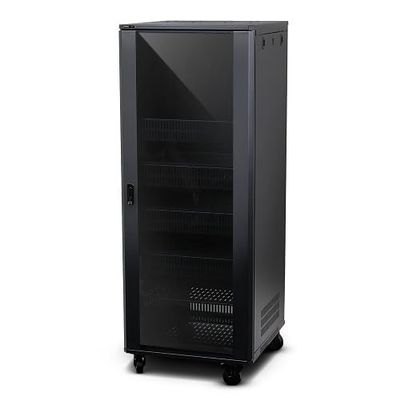 SR-FS-SYSTEM-DC-27U FS Series Rack System with DC Fans, 24" Depth, 27U, Steel, Black
