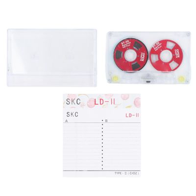 Blank Cassette Tapes for Audio Recording, Low Noise High Output, Solid PC Casing with Metal Electroplated Wheel, 46 Minutes Recording Capacity, Ideal for Music Recording and (Red)