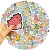 100PCS Cute Dinosaur Small Stickers, Funny Cartoon Animal Aesthetic Decals, Vinyl Waterproof Stickers for Water Bottle, Laptop, Luggage, Phone, for Kids Teen Lovers Party Supplies view 2