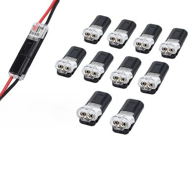10Pcs 12V Wire Cable Plug in Connector Terminal Connections Joiners for Car Accessories 10Pcs Car Home - (A, Color: Black)