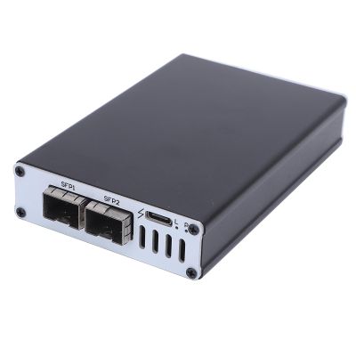 10G Ethernet Adapter, High Speed USB Network Card, 10Gbps Transmit Speed, Supports Wins, OS X, Ubuntu Systems, for Video Editing, Live Gaming (Dual Port)