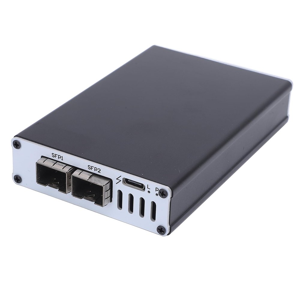 10G Ethernet Adapter, High Speed USB Network Card, 10Gbps Transmit Speed, Supports Wins, OS X, Ubuntu Systems, for Video Editing, Live Gaming (Dual Port)