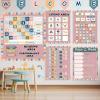 EggSun Pink Bulletin Board Paper Roll,14.8FTx47IN Large Reusable Waterproof Erasable Classroom Wall Background Backdrop, Fade-Resistant Fabric Wrapping Paper School Decors Teacher Supplies view 4