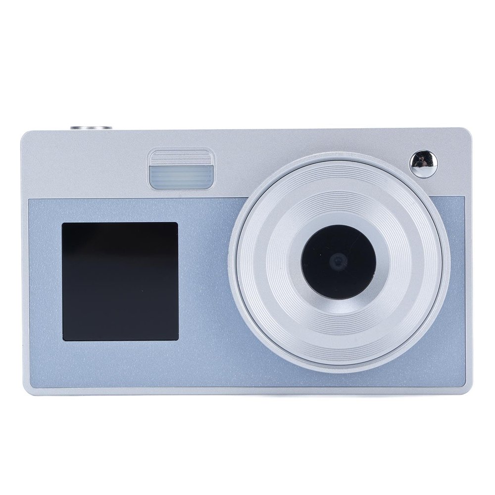 1080P Digital Camera, 48MP Digital Point & Shoot Camera with 2.8inch Screen, 16X Digital Zoom, Auto Focus, COMS Chip, for Travel, Gatherings, etc. (Silver)