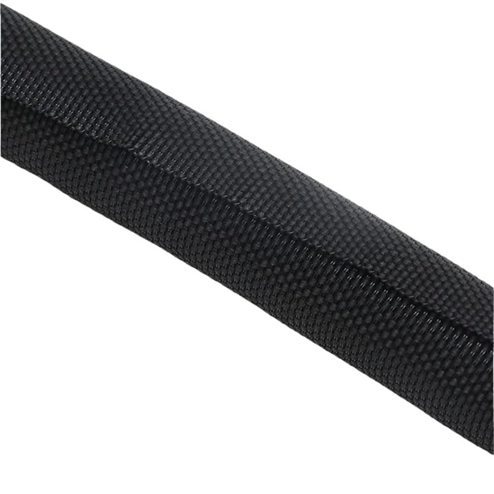 1M Self-Closing Industrial Flexible Sleeving, PET Braided Cable Sleeves, 3-60mm Wire Braid Sleeving for Pipeline(Black,19mm)