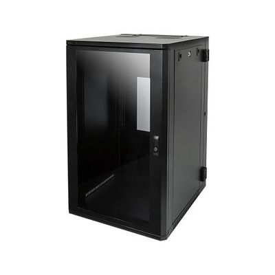 SR-WMS-18U Wall Mount Rack System, 18U, Steel, Black
