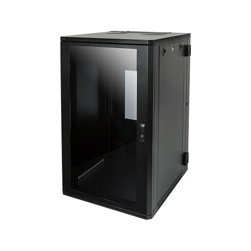 SR-WMS-18U Wall Mount Rack System, 18U, Steel, Black
