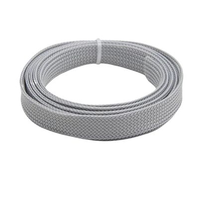 5M Electrical Shrink Wrap Tubing, PET Black Grey Purple PET Expandable Braid Cable Sleeving, 2-60mm Braided Ground Strap(Grey,4mm)