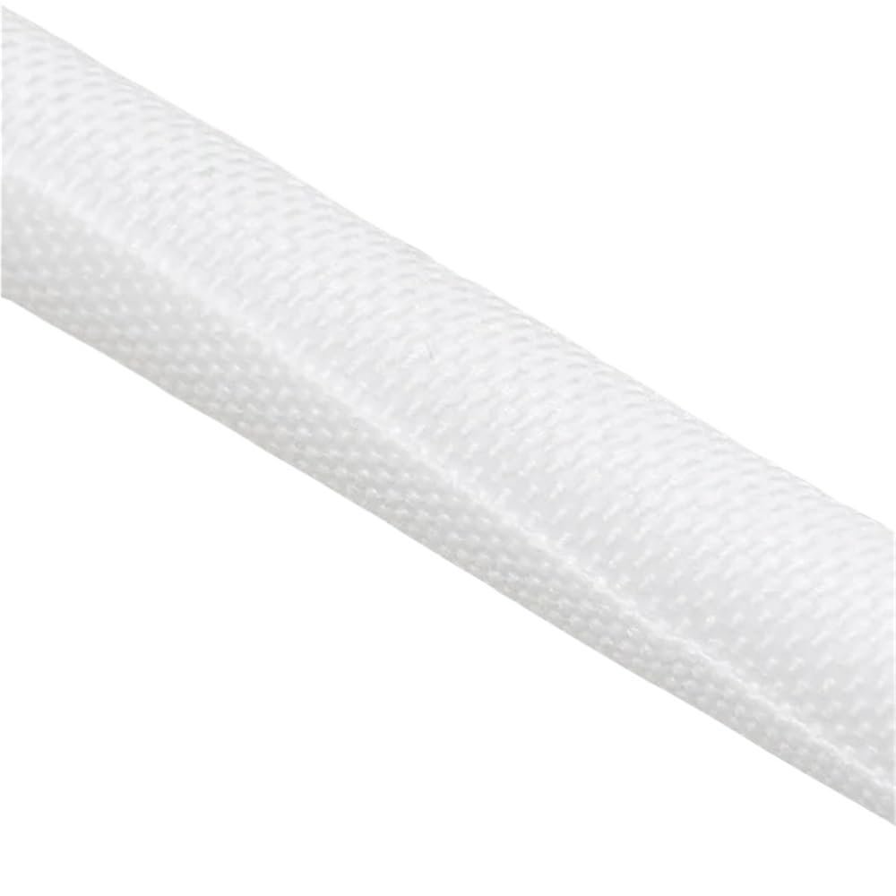 1M Self-Closing Industrial Flexible Sleeving, PET Braided Cable Sleeves, 3-60mm Wire Braid Sleeving for Pipeline(White,19mm)