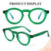 R.F.YFQH Blue Light Blocking Glasses for Women and Men, Retro Round Frame Eyeglasses Anti UV & Eyestrain (Basil Green) view 3