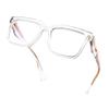 R.F.YFQH Blue Light Blocking Glasses with TR90 Rectangle Frame for Women Men Anti Glare & UV (Clear) view 1