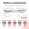 R.F.YFQH Blue Light Blocking Glasses with TR90 Rectangle Frame for Women Men Anti Glare & UV (Clear) view 4