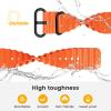 AXPTI For Garmin Fenix 8X/6X Pro Band, 26mm Ocean Silicone Sport Watch Band For Fenix 5X, Fenix 5X Plus, Fenix 7X, Instinct 2X Quatix 6X, Quatix 7X, Enduro 2, Tactix Delta WatchBands(Orange) view 2