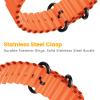 AXPTI For Garmin Fenix 8X/6X Pro Band, 26mm Ocean Silicone Sport Watch Band For Fenix 5X, Fenix 5X Plus, Fenix 7X, Instinct 2X Quatix 6X, Quatix 7X, Enduro 2, Tactix Delta WatchBands(Orange) view 4