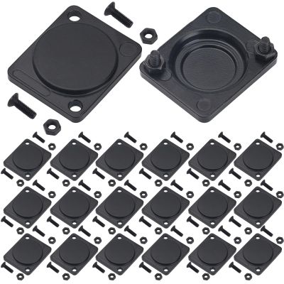 ANMBEST 20PCS D Series Panel-Mount Blank Plate Zinc Alloy Rack Mount Plate for Chassis Connectors XLR Connectors With Installation Screw and Nut