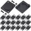 ANMBEST 20PCS D Series Panel-Mount Blank Plate Zinc Alloy Rack Mount Plate for Chassis Connectors XLR Connectors With Installation Screw and Nut view 1