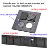 ANMBEST 20PCS D Series Panel-Mount Blank Plate Zinc Alloy Rack Mount Plate for Chassis Connectors XLR Connectors With Installation Screw and Nut view 4