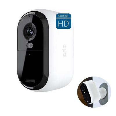 Arlo Essential Spotlight Camera, Wireless Security Camera, Outdoor Camera HD (2nd Gen),1080p Video, Color Night Vision, Direct to WiFi No Hub Needed, Surveillance cam, White
