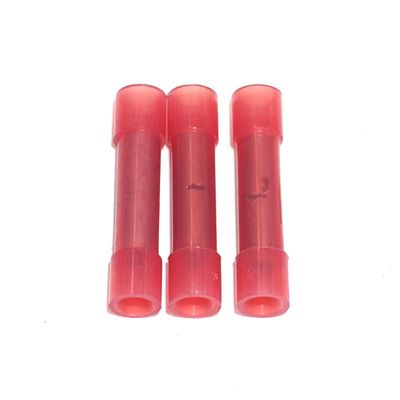 (100) Car for Audio Wire Butt Connectors Red Nylon 22-18 Ga AWG Gauge Terminals