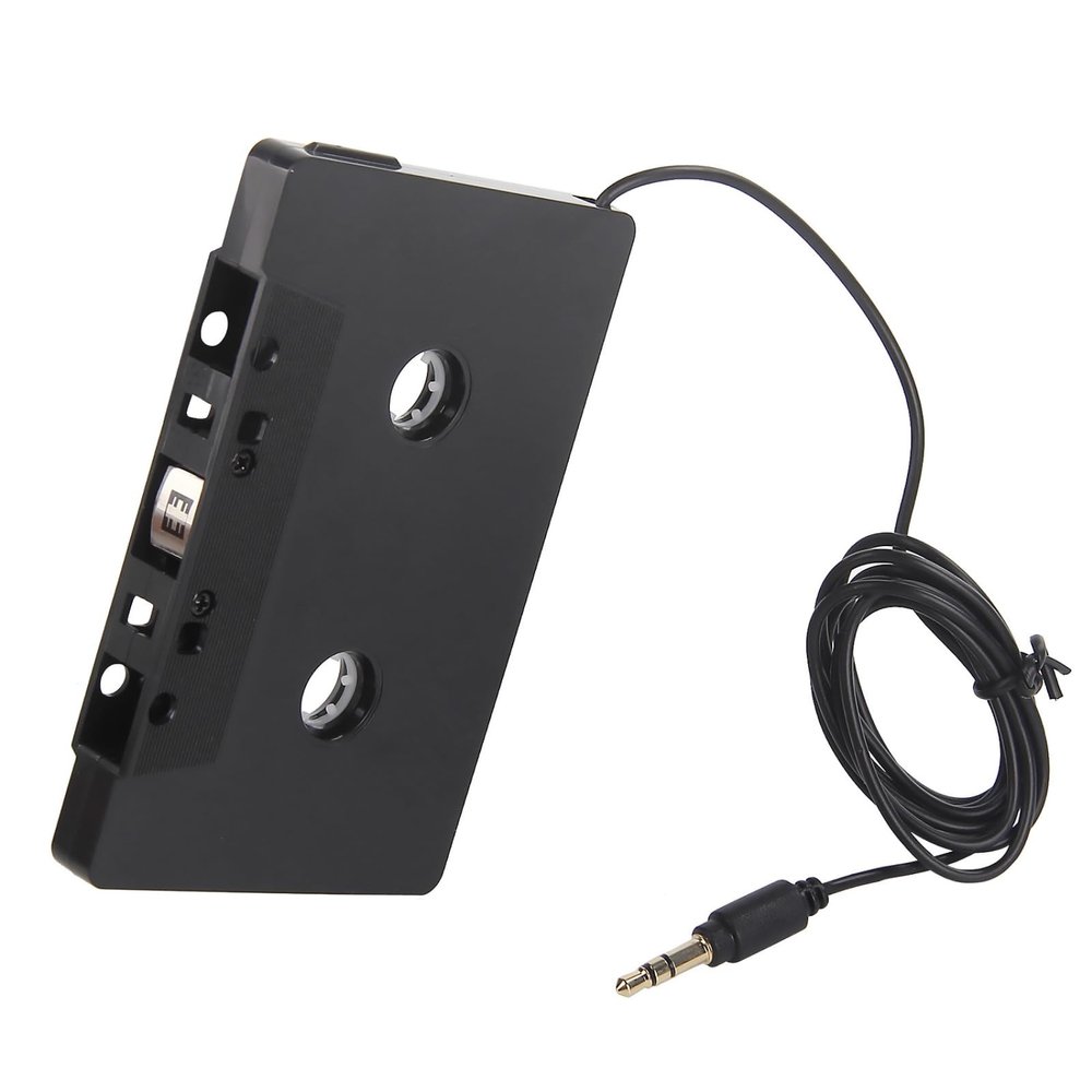 1M Audio Cable 3.5mm Car AUX Cassette Type Adapter For CD Player Phone to Car