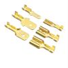 100Pcs/Lot 2.8/4.8/6.3mm Female and Male Crimp Terminal Brass Car Speaker Wire Connectors and Insulating Sheath(2.8mm Golden,Female50Pc Male50Pc) view 1
