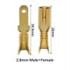 100Pcs/Lot 2.8/4.8/6.3mm Female and Male Crimp Terminal Brass Car Speaker Wire Connectors and Insulating Sheath(2.8mm Golden,Female50Pc Male50Pc) view 2