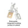 100Pcs/Lot 2.8/4.8/6.3mm Female and Male Crimp Terminal Brass Car Speaker Wire Connectors and Insulating Sheath(2.8mm Golden,Female50Pc Male50Pc) view 3