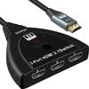 8K HDMI Switch 3-Port, KSRplayer 4K@120Hz/8K@60Hz,3 in 1 Out, HDMI 2.1 Splitter with 1.64ft Cable, HDMI Switcher Selector Box for PS5 PS4 Roku Xbox TV Monitor,VRR ALLM HDR Support view 1