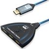 8K HDMI Switch 3-Port, KSRplayer 4K@120Hz/8K@60Hz,3 in 1 Out, HDMI 2.1 Splitter with 1.64ft Cable, HDMI Switcher Selector Box for PS5 PS4 Roku Xbox TV Monitor,VRR ALLM HDR Support view 2