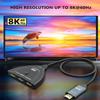 8K HDMI Switch 3-Port, KSRplayer 4K@120Hz/8K@60Hz,3 in 1 Out, HDMI 2.1 Splitter with 1.64ft Cable, HDMI Switcher Selector Box for PS5 PS4 Roku Xbox TV Monitor,VRR ALLM HDR Support view 4
