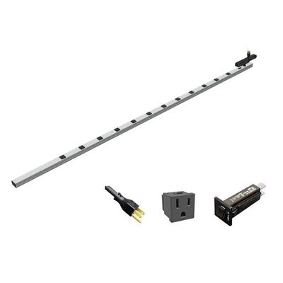 1588H12B1JV, Power Strip; Outlet Strip; 15 Amp; Vertical Rackmount; Black; Shielded Cord