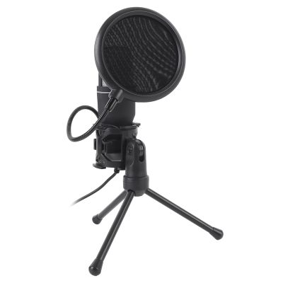 Akozon Gaming USB Microphone RGB Light Desktop Condenser PC Mic for Streaming Podcast Studio