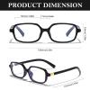 HIGLASS Trendy Rectangle Blue Light Glasses for Women & Men, Small Square Tortoise Frame Retro Fake Eyeglasses view 4