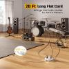 20Ft Long Extension Cord, Flat Plug Power Strip with 8 Outlets & 4 USB Ports (2 USB C), Wall Mountable Surge Protector, Desk Charging Station for Home Office, College Dorm Room Essentials view 2