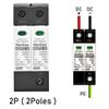 DC SPD Surge Protector for 100V-1000V PV Systems, 2-Pole 40kA T2 Level, Replaceable Module, Solar Panel Lightning Protection, Overvoltage Protection (500V) view 3