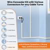 126in Cord Hider Kit, ZhiYo Wire Hiders for TV on Wall, Paintable Cable Management Kit, Wire Cover for Wall Mount TV, Beige Cable Raceway, Cord Cover Wall Wire Management Kit, 8xL15.7in W1.18inH0.67in view 3