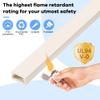 126in Cord Hider Kit, ZhiYo Wire Hiders for TV on Wall, Paintable Cable Management Kit, Wire Cover for Wall Mount TV, Beige Cable Raceway, Cord Cover Wall Wire Management Kit, 8xL15.7in W1.18inH0.67in view 4