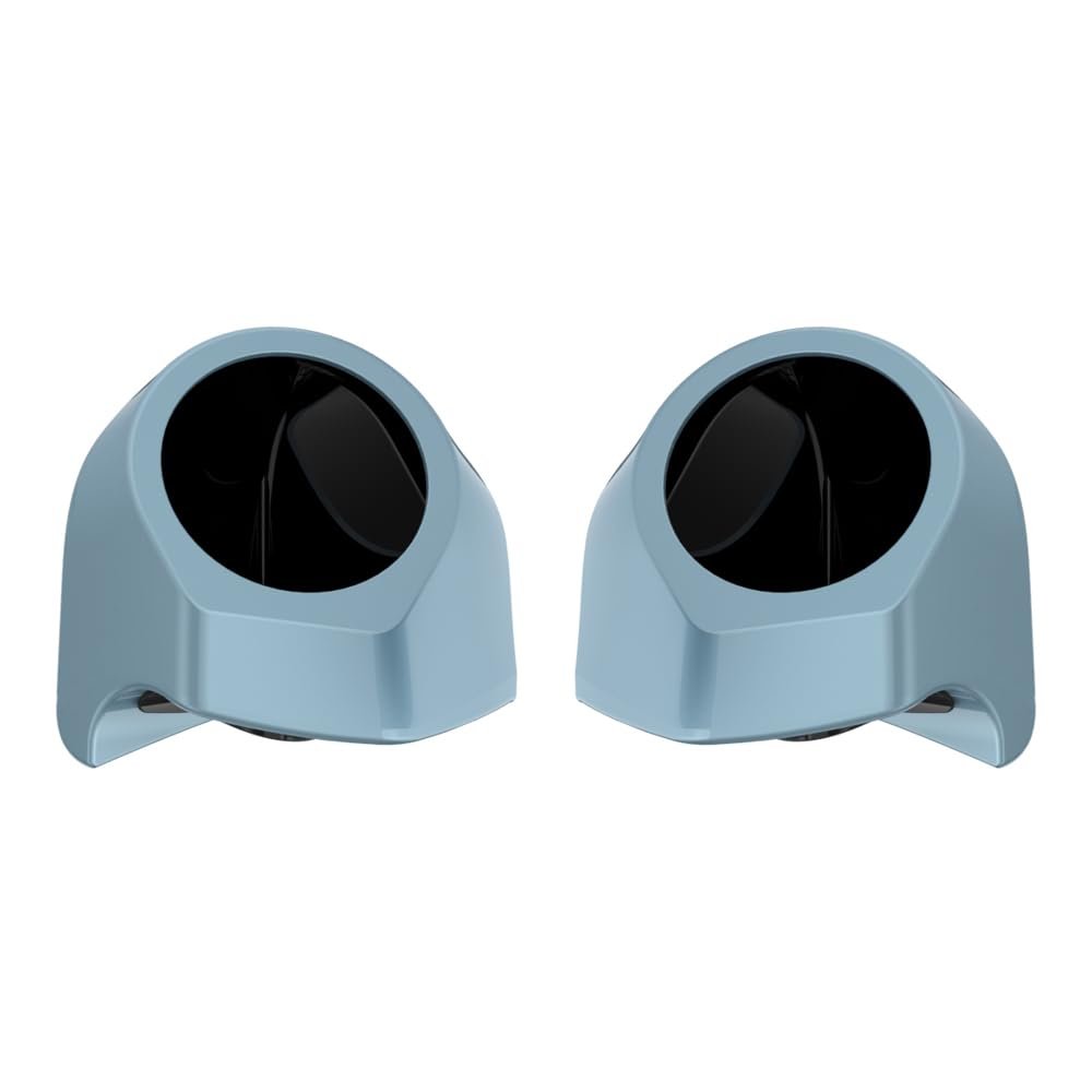 Advanblack Sharkskin Blue 6.5 Inch King Tour Trunk Pack Rear Speaker Pods Rear Speakers Fits for Harley Touring Electra Glide Street Glide Road Glide Ultra Limited Tri Glide 2014-2025,Left and Right