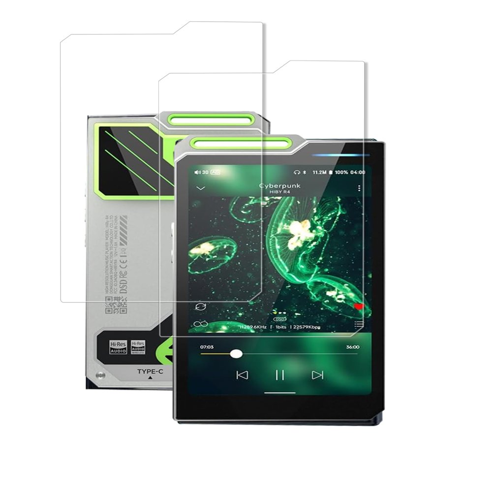 BOVUGAC 2 Pack Anti Blue Light(HD) Screen Protector for HiBy R4 Hi-Res Music Player MP3, PET Protective Film Eye-Caring Compatible with HiBy R4 MP3 Player
