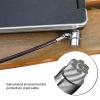 Laptop Lock, Candado Computadora Anti Theft Galvanized Computer Security 2 M Cable, Candado De Seguridad para Monitor with Lock Base for Most Laptops Computers, Monitors, and Projectors view 4