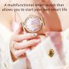 Yihou Smart Watch for Women Fitness Watch Female Health Fitness Tracker with Heart Rate Sleep Tracking Notification Waterproof Custom Dial Diamond Setting Android iOS Silvery Steel view 2