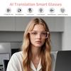 GenXenon AI Smart Glasses with Real-Time Translation, Wireless Bluetooth 5.3, Smart Simultaneous Interpretation for 160+ Languages, Open-Ear Design,Clear Frame Blue Light Glasses for Woman Travel,Work view 3