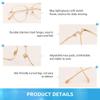 Firmoo Blue Light Blocking Glasses for Woman, Cat Eye Anti Blue Light Computer Glasses for Screen Glare, Anti UV Fatigue Headache Glasses Black Gold view 4