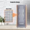 ATX Mid Tower PC Gaming Case - Walnut Wood Front - Tempered Glass Side Panel - Six 120mm ARGB PWM Fans Included High Airflow - Dual Chamber Design - Support 360 RAD for ATX/mATX/ITX Motherboard White view 4