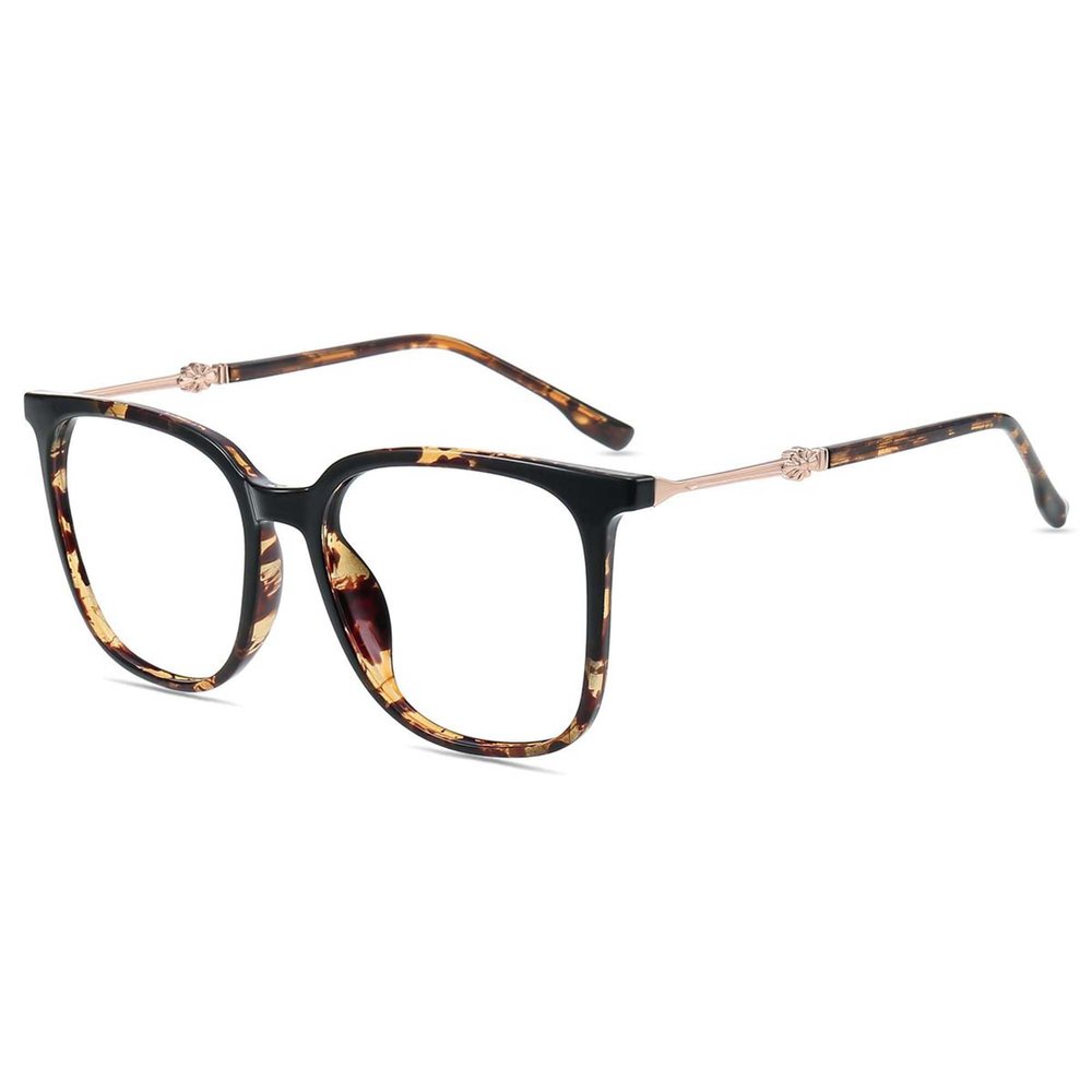 Firmoo Square Blue Light Blocking Glasses Reduce Eye Strain Computer Gaming Eyeglasses Bluelight Glasses for Woman/Men, Tortoise