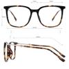 Firmoo Square Blue Light Blocking Glasses Reduce Eye Strain Computer Gaming Eyeglasses Bluelight Glasses for Woman/Men, Tortoise view 4