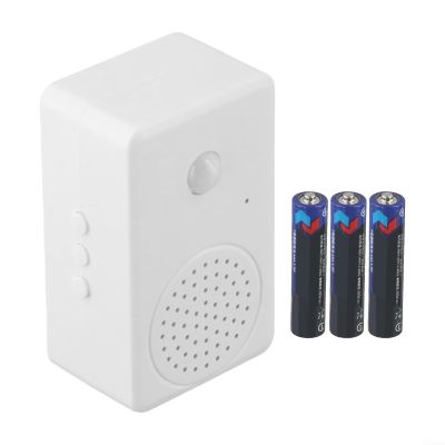 Niceminiwall Motion Sensor Activated Sound Player Speaker, Voice Recordable PIR Infrared Motion Sensor Detector, for Shop Entrance Welcome Doorbell, Activated Welcome Bell(12 Voices)