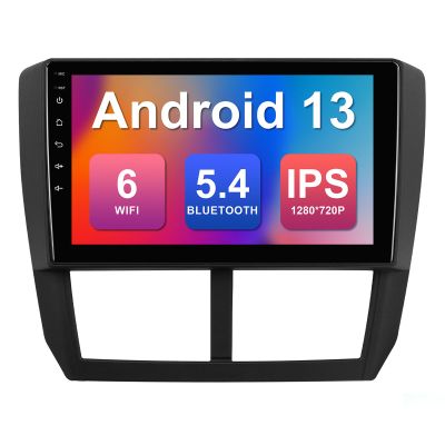 2+32G 9-inch Android 13 Car Stereo for Subaru Forester 2008-2012 Impreza 2008-2011 IPS Touchscreen Screen Car Radio with Carplay & Android Auto Support Backup Camera GPS FM Navi BT SWC